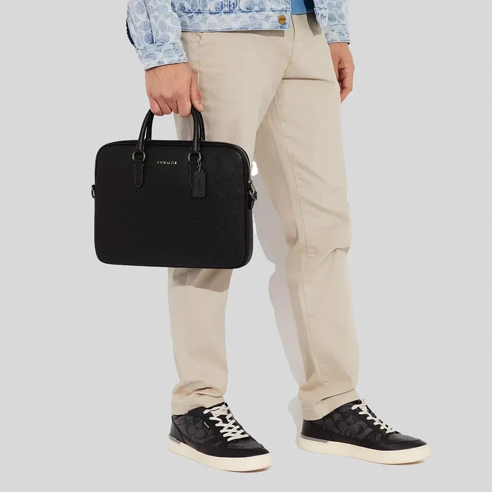 Coach Black Leather Liam Briefcase